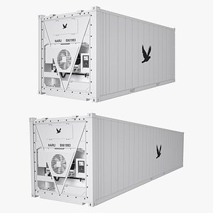 Refrigerated Shipping Containers Collection 3D