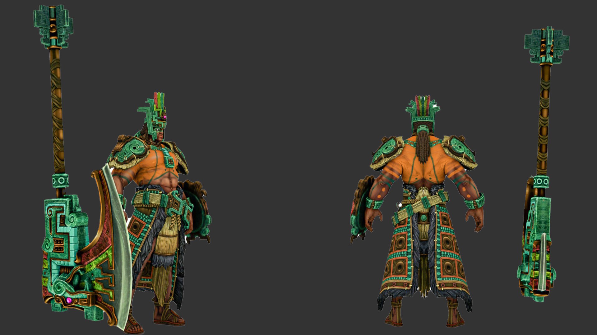 3D Aztec War God 3D Character Model Model - TurboSquid 2396866
