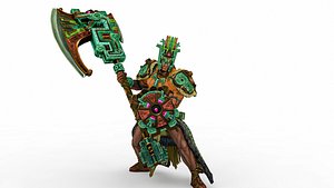 3D Aztec War God 3D Character Model model