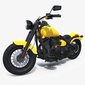 3D softail motorcycle rigged cycle