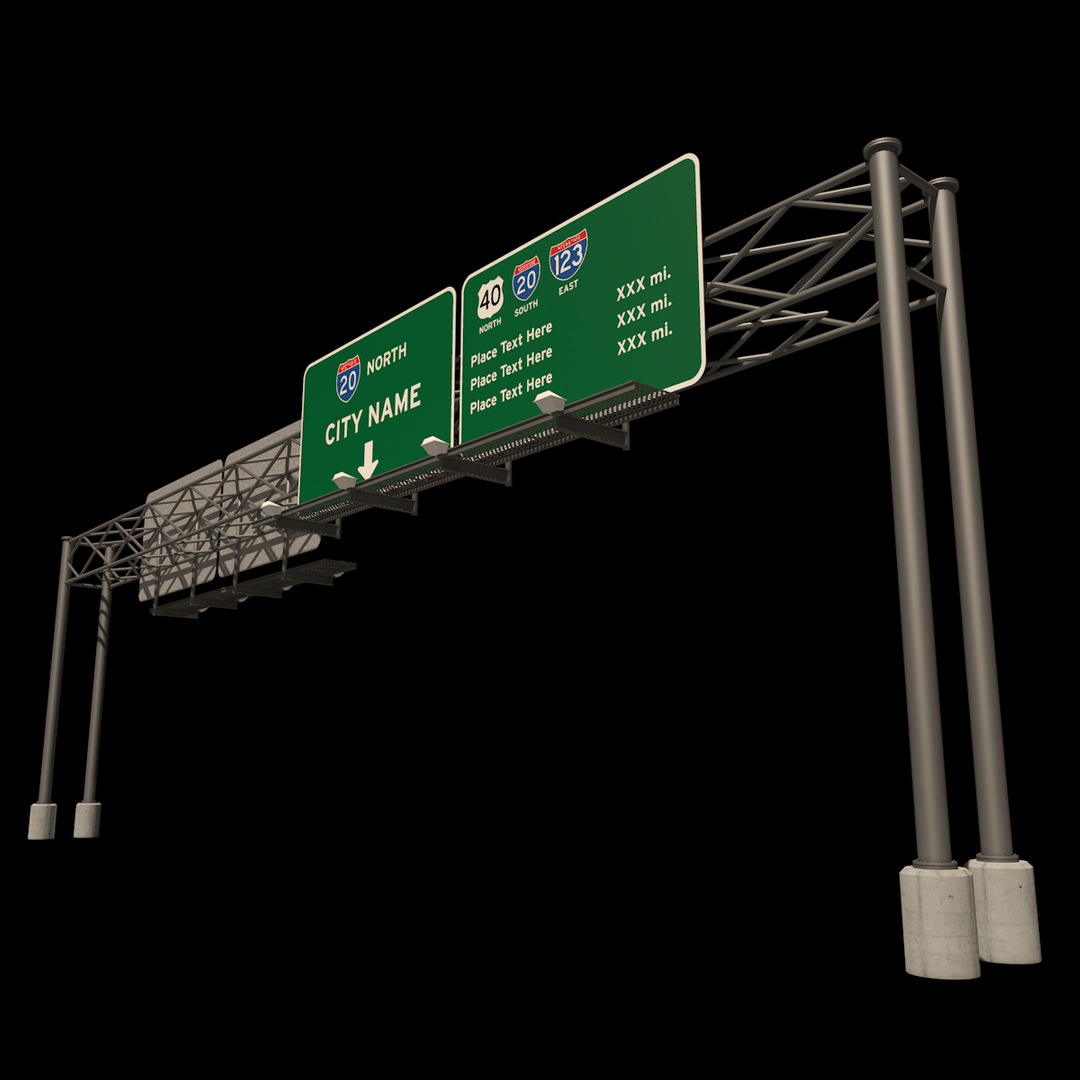 고속도로 사인 3D 모델 - TurboSquid 765687