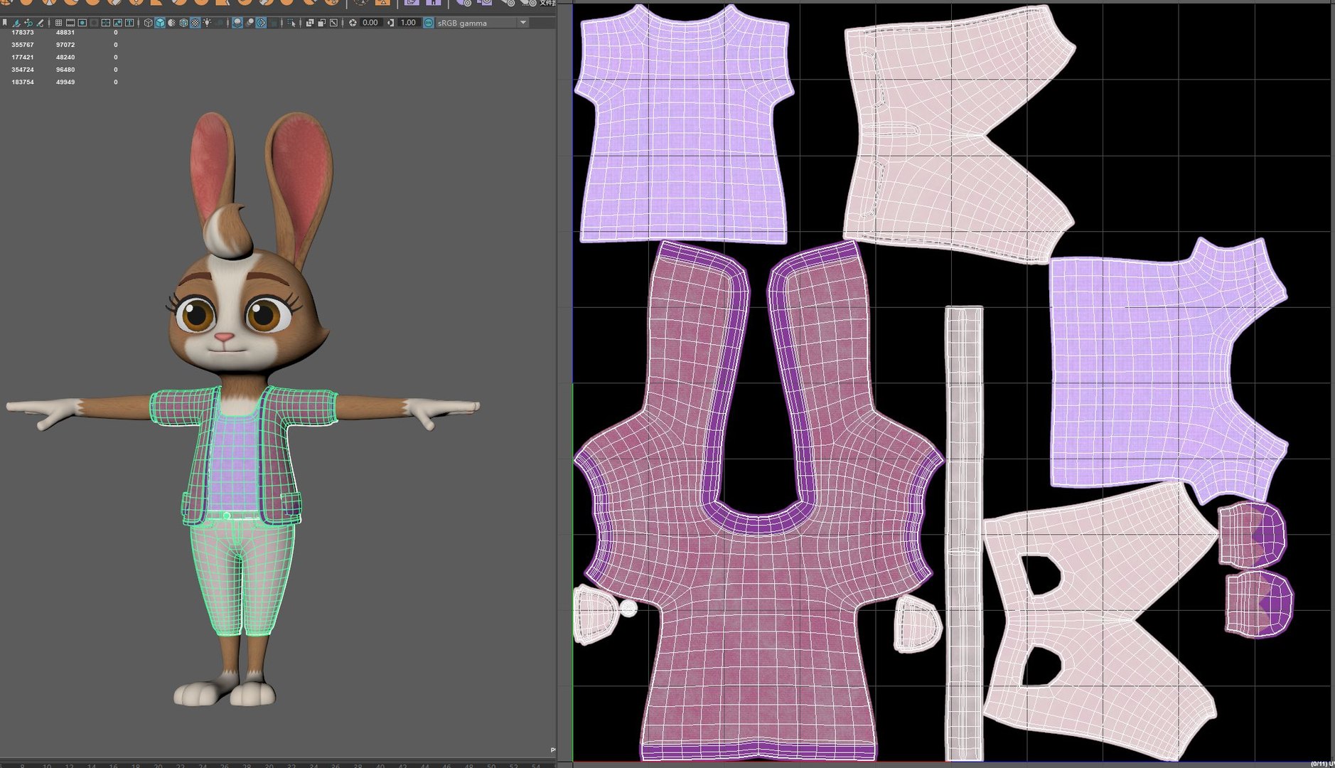 Cartoon rabbit 3D - TurboSquid 2149519