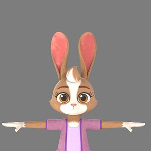 cartoon rabbit 3D