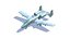 A-10 Thunderbolt Jet Fighter Aircraft Low-poly 3D model