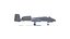 A-10 Thunderbolt Jet Fighter Aircraft Low-poly 3D model