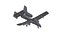 A-10 Thunderbolt Jet Fighter Aircraft Low-poly 3D model