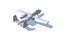 A-10 Thunderbolt Jet Fighter Aircraft Low-poly 3D model