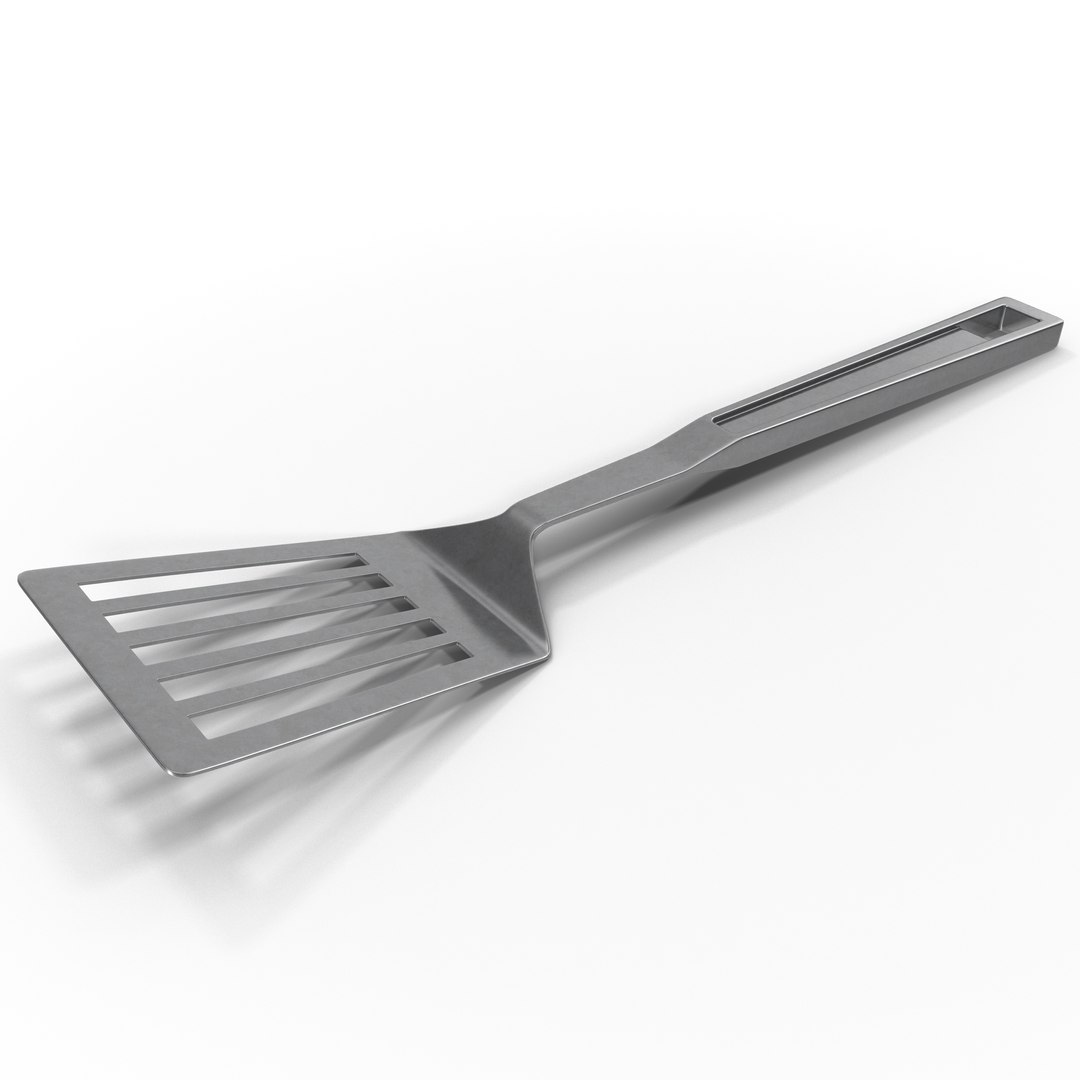 Spatula 3D model for industrial visualization, technical presentation, simulation, product rendering, and animation