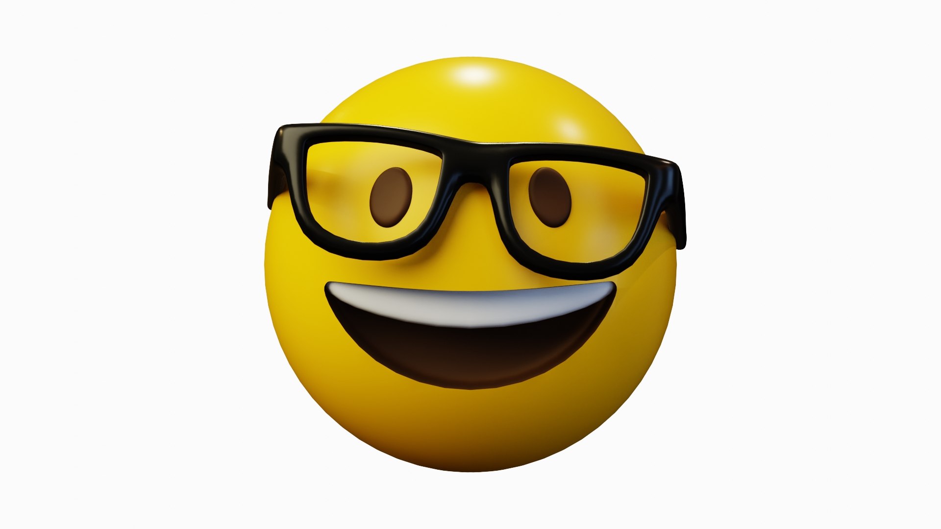 Nerd Glasses Face Emoticon Emoji Or Smiley 3D Model - TurboSquid 2195043