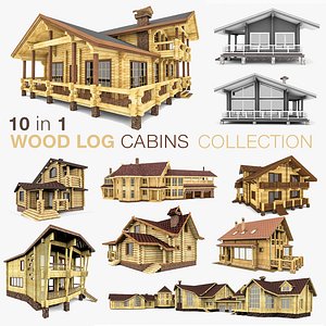 log houses 10 1 3d 3ds