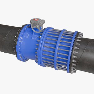 Butterfly Valve and Dismantling Joint 3D model