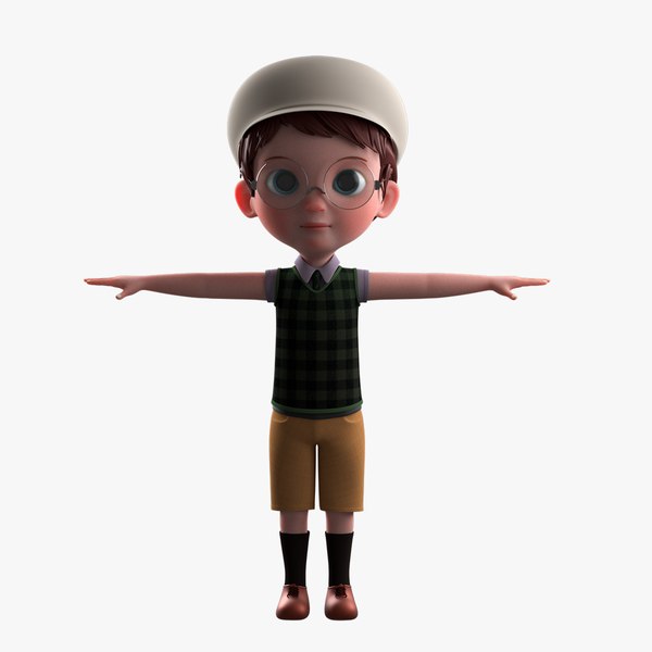 Cartoon Boy NoRig 3D model