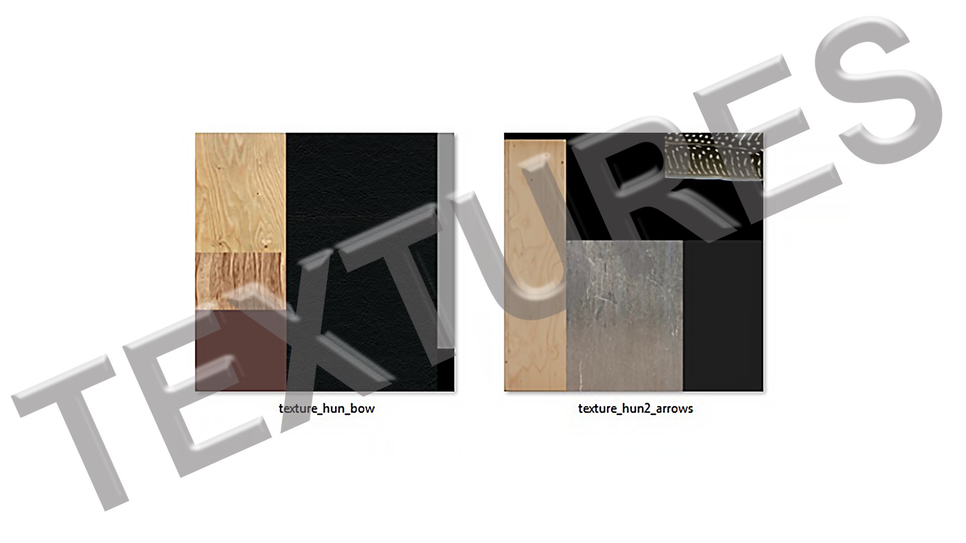 3d Hun Bow Arrows Model