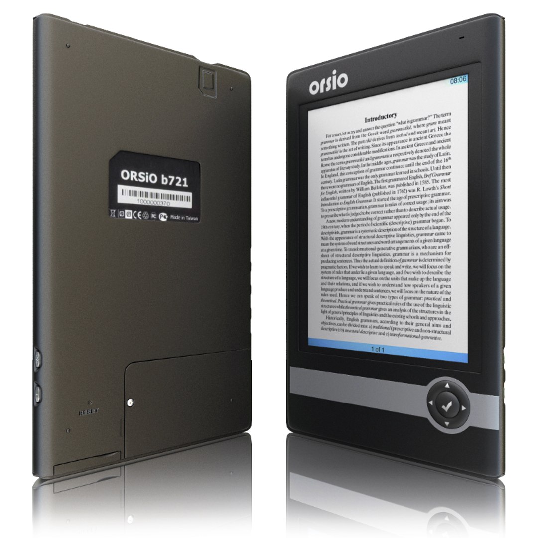 3d Model Electronic Book Orsio B721