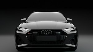 Car Audi RS 6 2022 3D model with textures 3D model