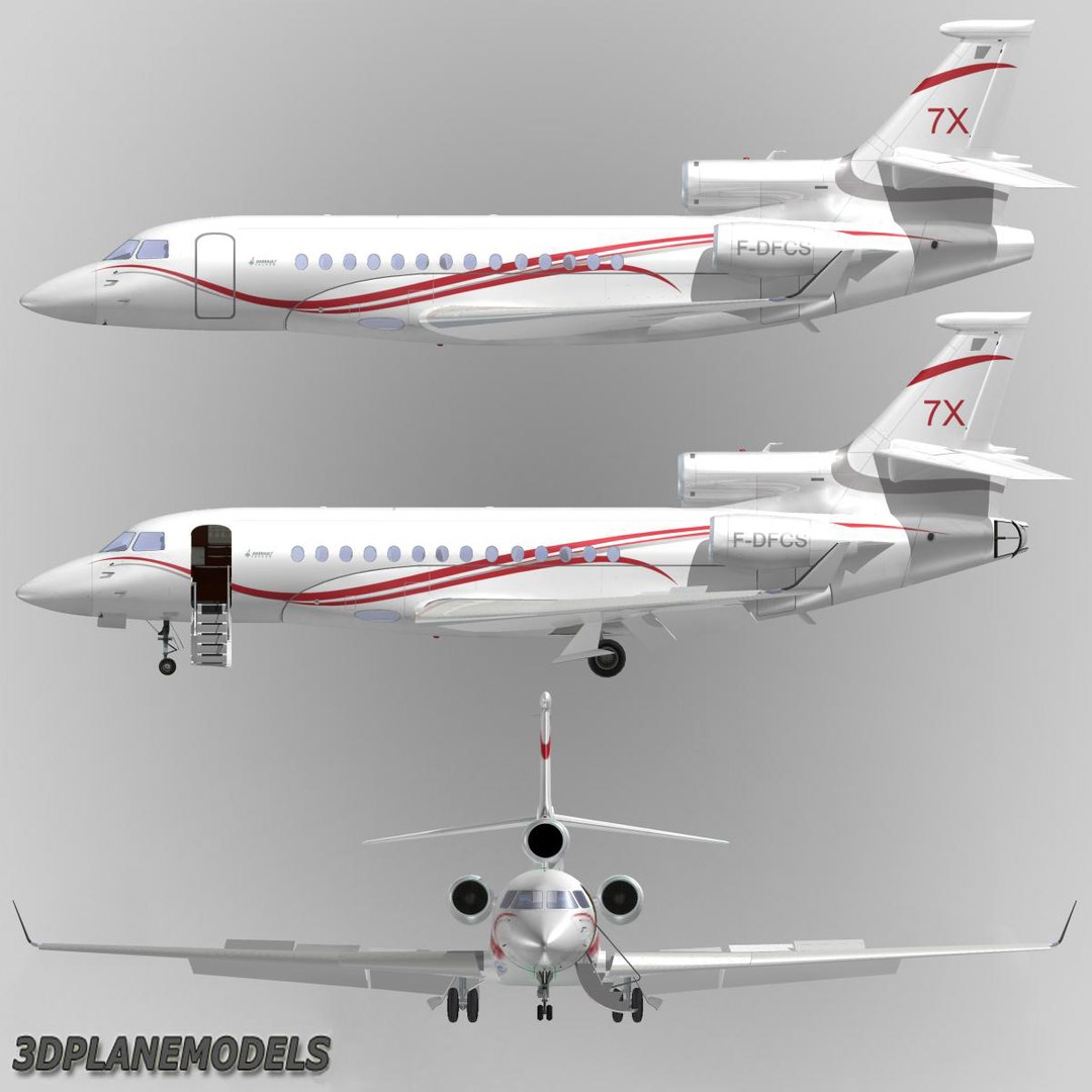 3dsmax Dassault Falcon 7x Livery