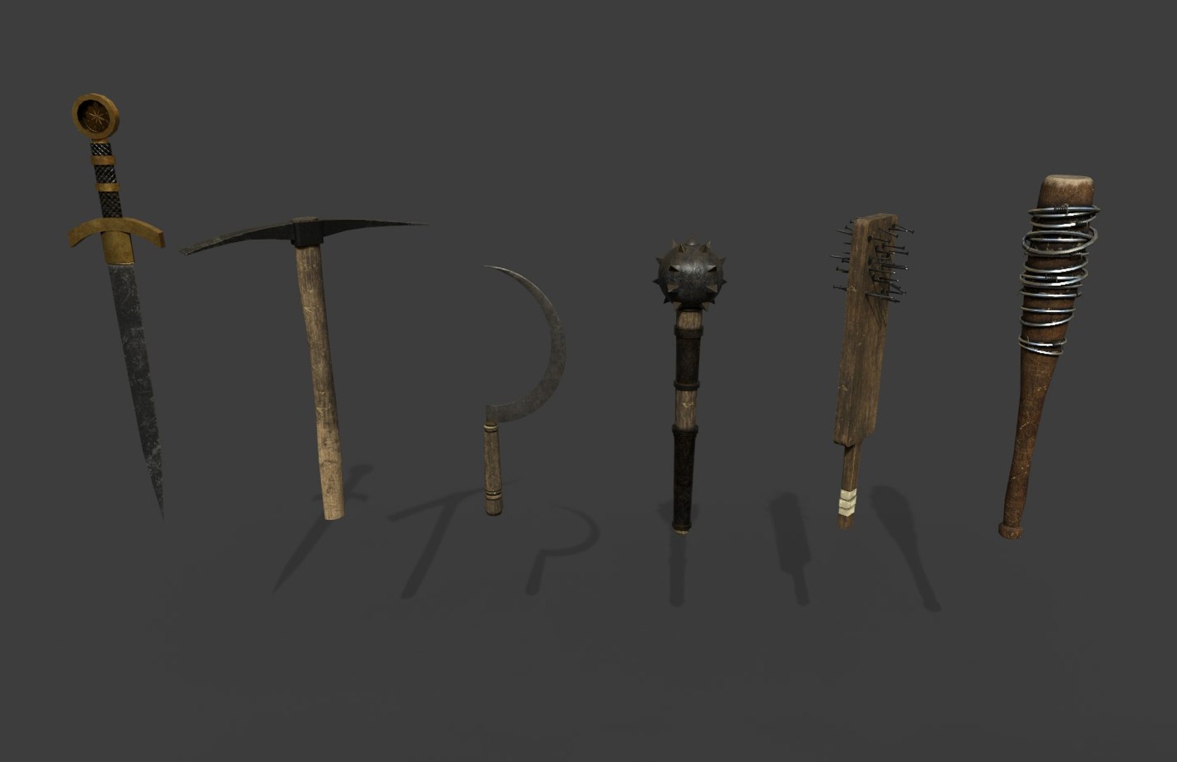 Medieval Weapons 3D Model - TurboSquid 1605939