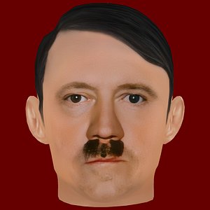 Low poly head of Adolf Hitler