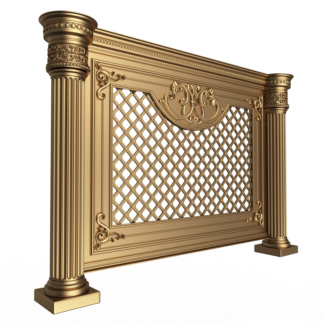 Radiator Cover Decorative Screening Grille Panel 010 3D Model ...