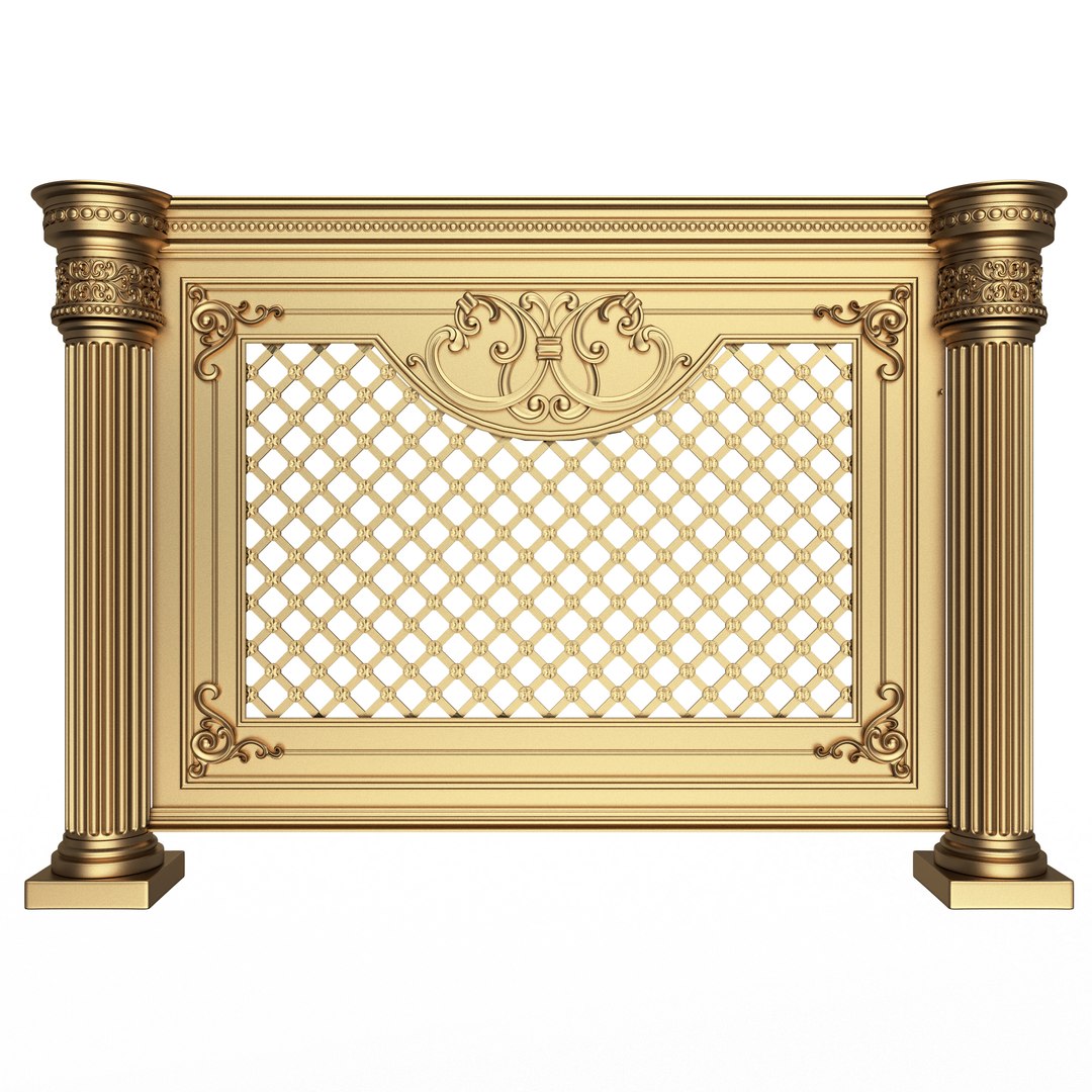 Radiator Cover Decorative Screening Grille Panel 010 3D Model ...