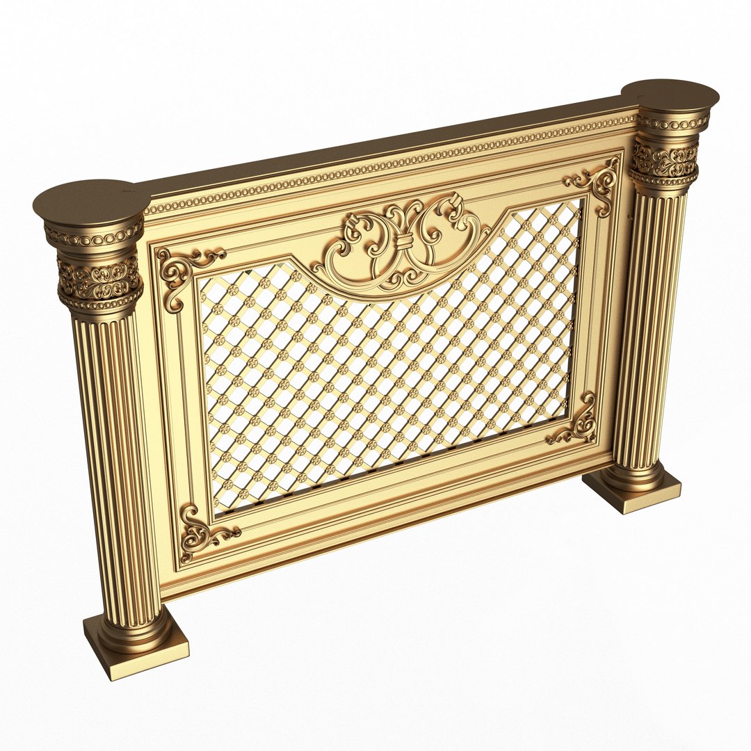 Radiator Cover Decorative Screening Grille Panel 010 3D model ...