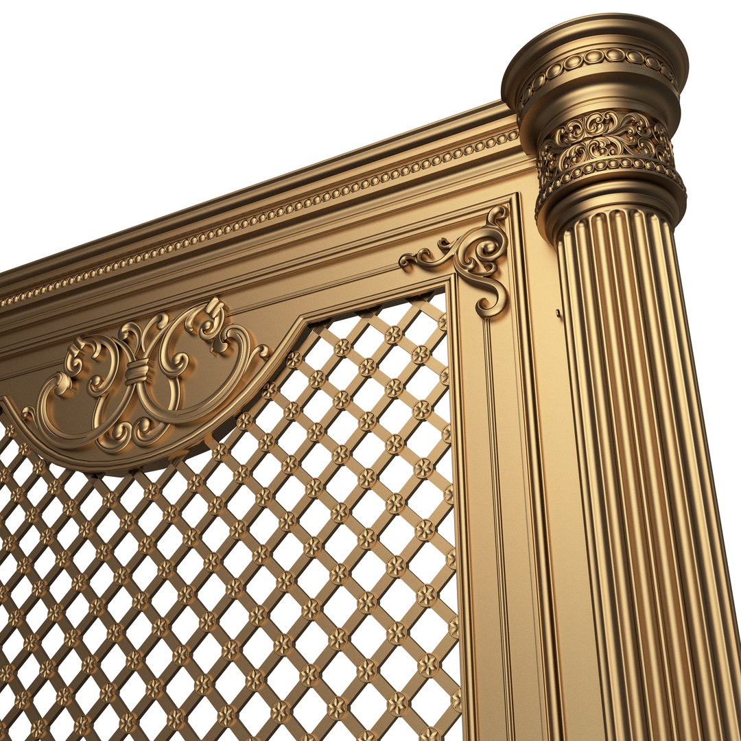 Radiator Cover Decorative Screening Grille Panel 010 3D Model ...