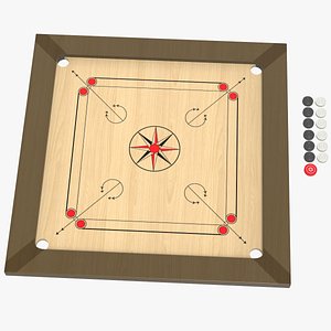 Carrom Game 3D model