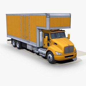 Kenworth T370 2015 Box truck s04 3D model