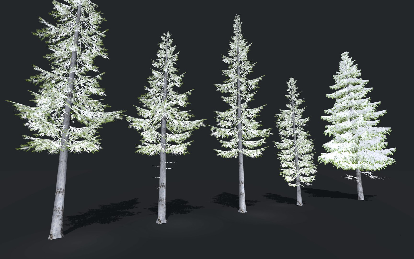 Snow Winter Trees Spruce Model - TurboSquid 1513624