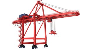 3D Port Container Crane model