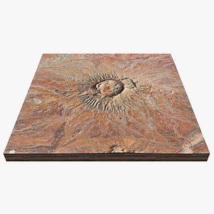 desert alien crater 3d max