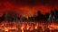 Volcanic Hellscape Environment  Animated Lava Flares  Mountain Range