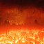 Volcanic Hellscape Environment  Animated Lava Flares  Mountain Range