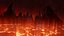 Volcanic Hellscape Environment  Animated Lava Flares  Mountain Range