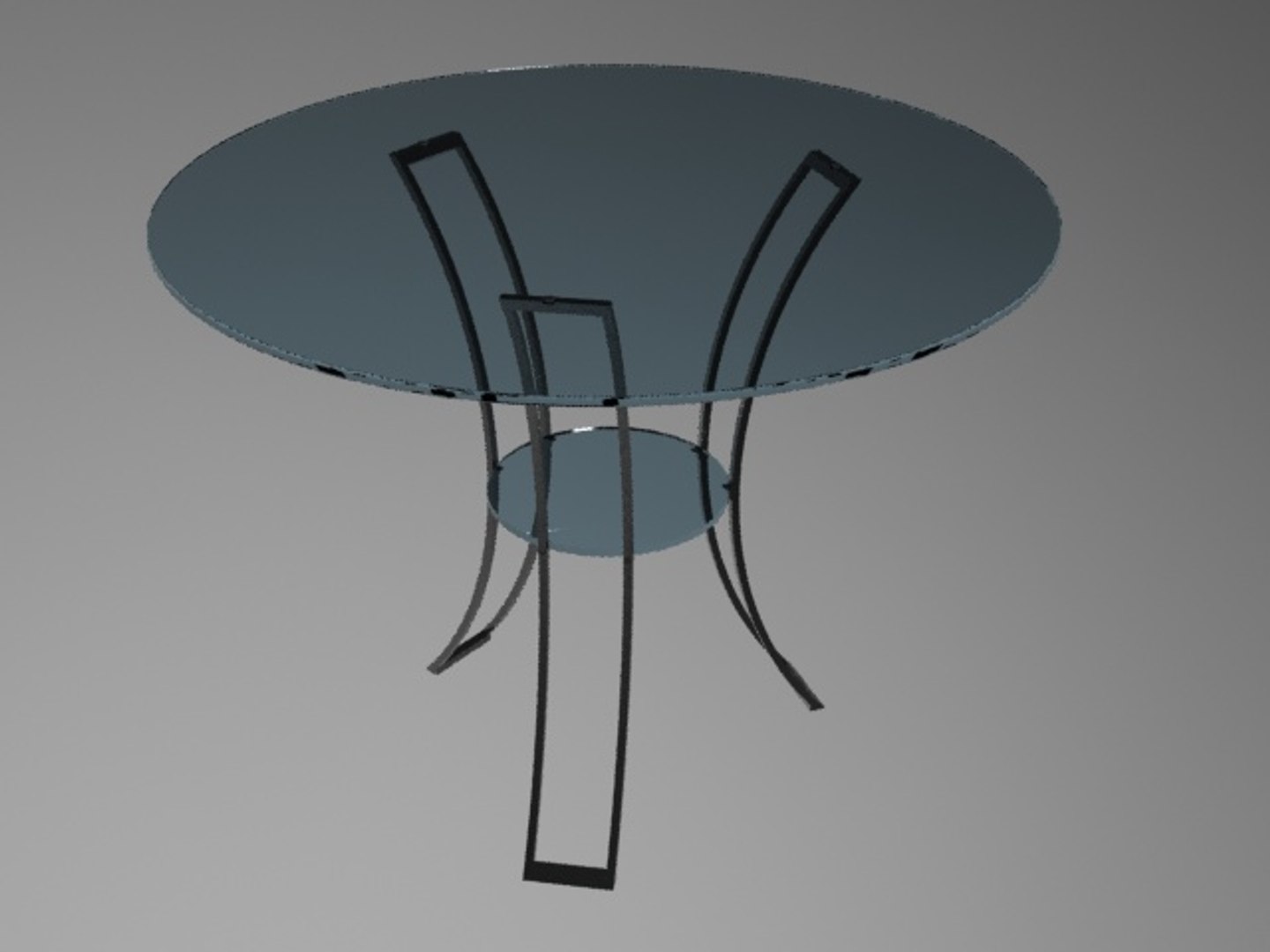 3d Glass Table Model