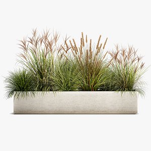 3D Potted reeds for landscaping 1074