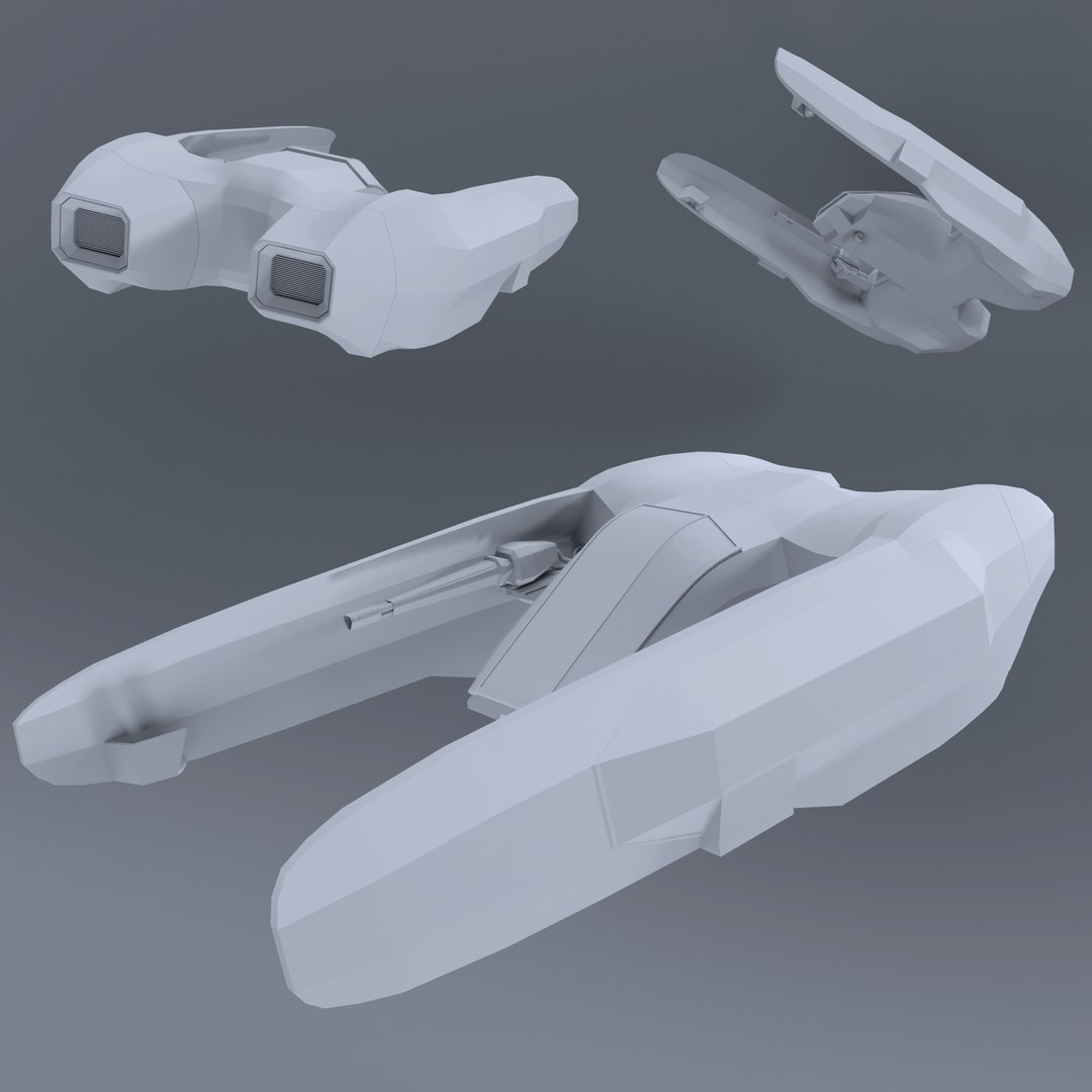 Sci-fi Ship 3d Model