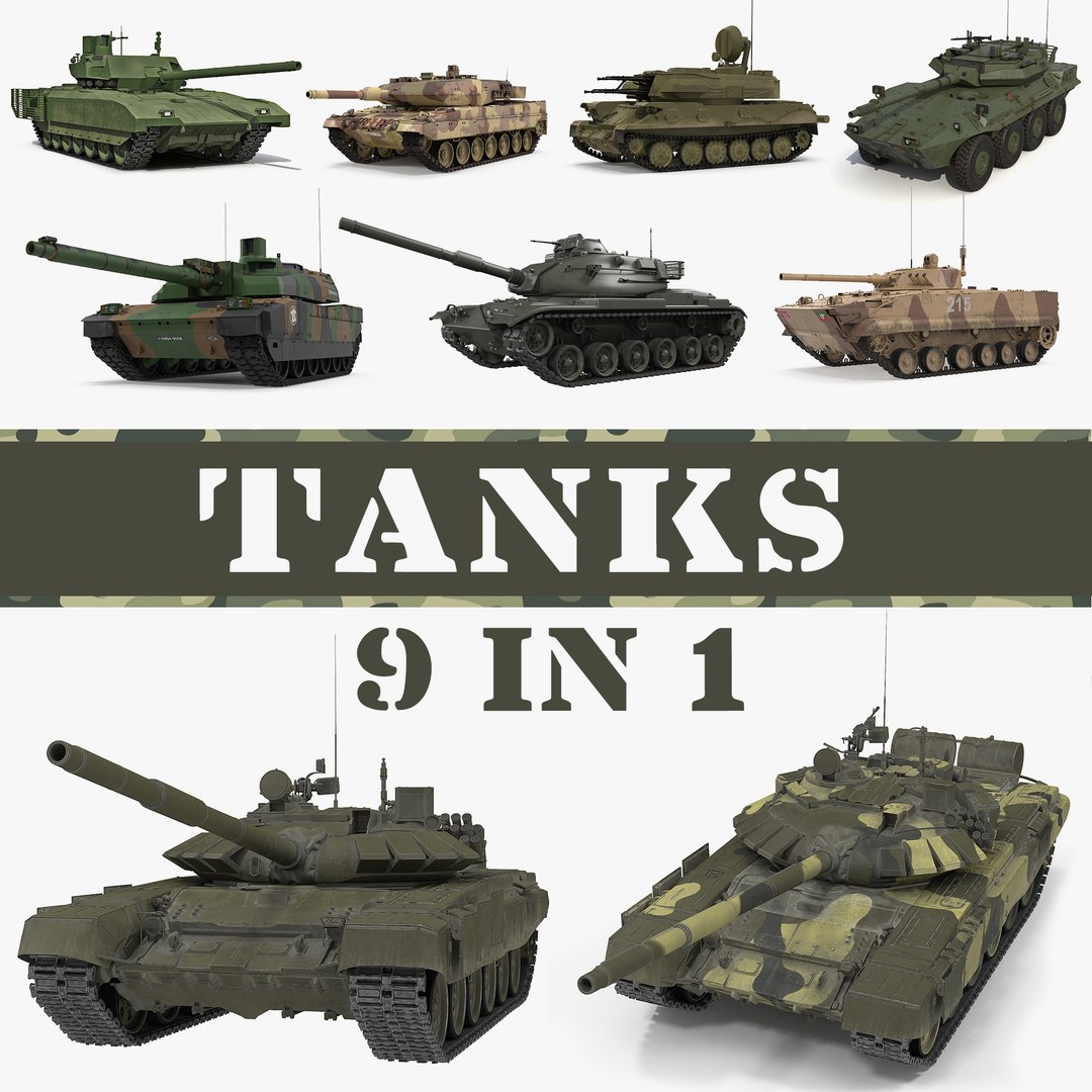 Tanks 3D Models Collection 3D model preview