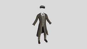 3D Gentleman Outfit 02 Brown - Character Design Fashion