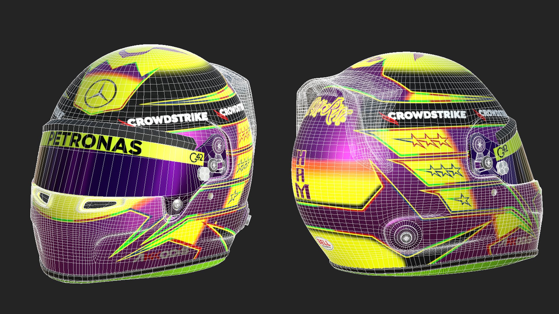 F1 Mercedes Team Helmets 2023 model - TurboSquid 2143855