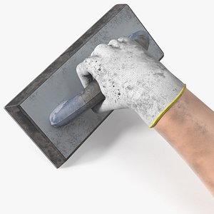 Worker Hand Holding Dirty Float 3D