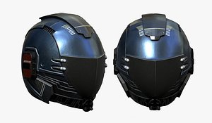 3D helmet sci fi model