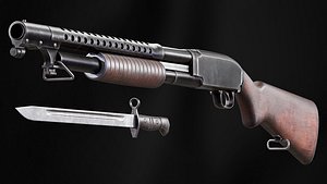 Winchester M12 Trench Gun 3D model