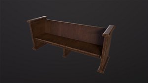 Church Pew 3D model