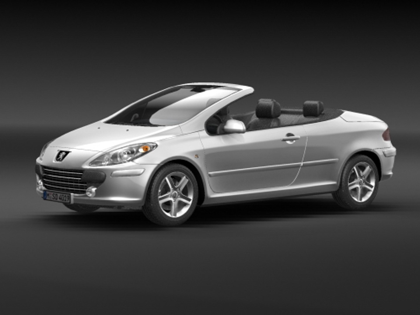 peugeot 307 cc car 3d model