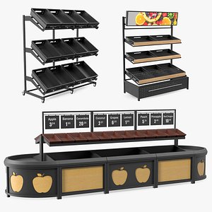 3D model Grocery Display Collection