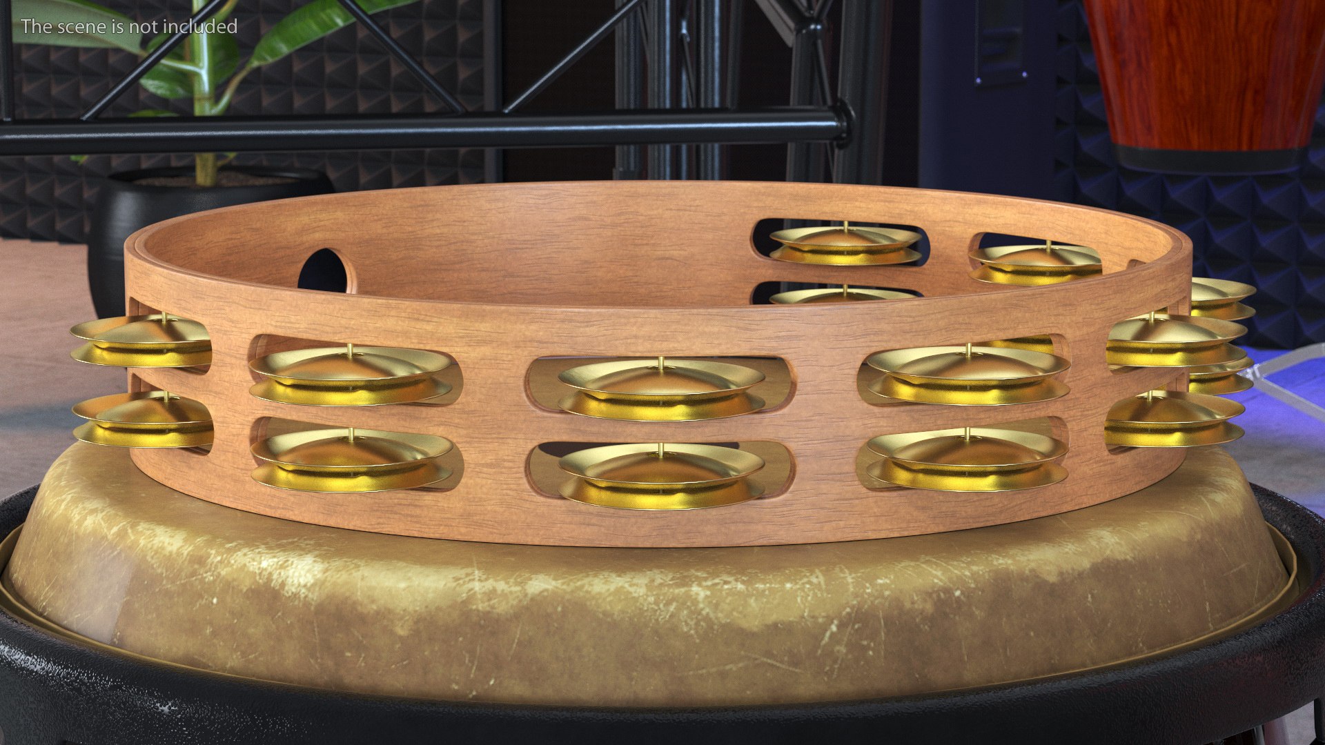 Tambourine Headless Double Row Jingles Model TurboSquid 2133385