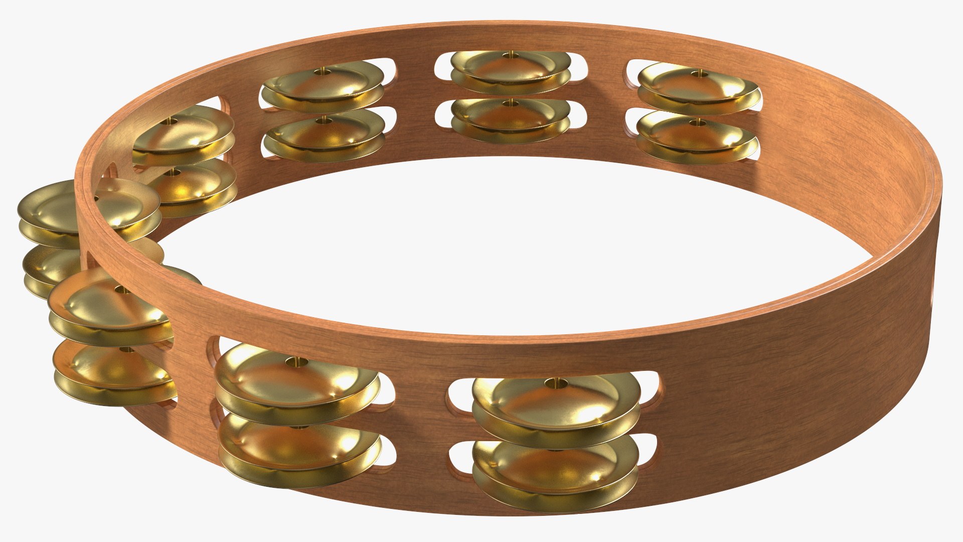 Tambourine Headless Double Row Jingles model TurboSquid 2133385