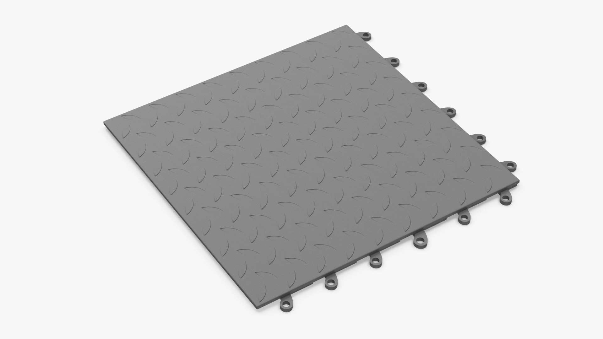 Connectable Garage Floor Tile Grey 3D model preview
