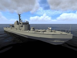 polish warship orp fala 3d 3ds